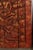 Monumental Vintage Thai Hand-Carved Wood Kinnari Wall Panel, Red and Gold For Sale - Image 12 of 15