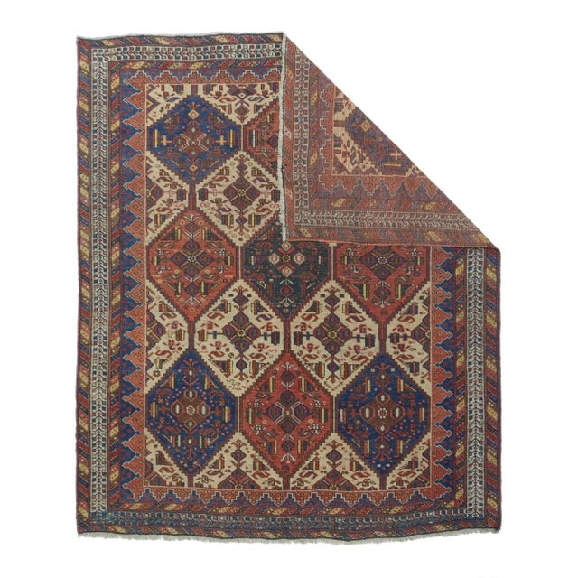 Antique Afshar Rug 5'3'' x 6'4'' For Sale - Image 4 of 11