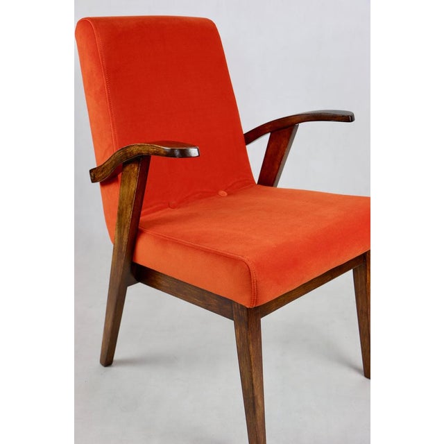 Orange Easy Chair attributed to Mieczyslaw Puchala, 1970s For Sale - Image 6 of 13