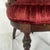 Antique Victorian-Style Parlor Chair Featuring Rich Red Velvet Tufted Upholstery For Sale - Image 12 of 13