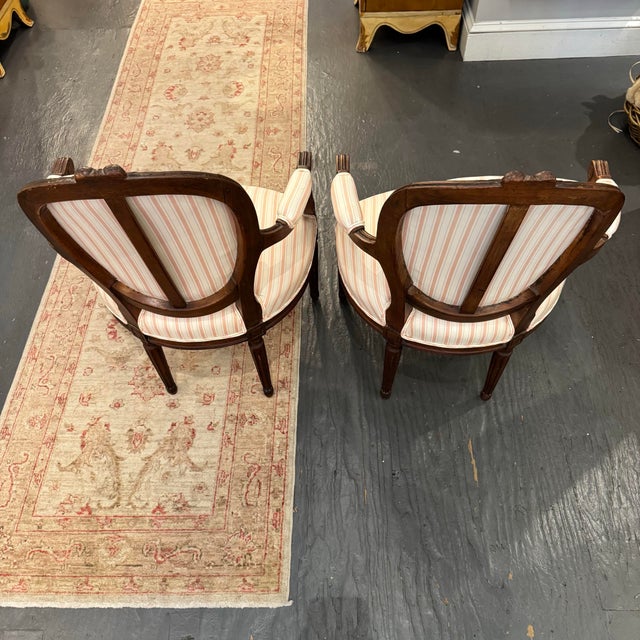 Antique French Louis XVI Style Walnut Chairs For Sale - Image 10 of 10