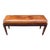 C. Mariani Louis XVI Reproduction Mahogany, Antiqued Leather Bench For Sale