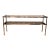 Vintage Hollywood Regency Chrome & Glass Console Table For Sale