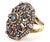 The Antique Round Blue Sapphire Ring is a stunning piece of jewelry that exudes timeless elegance and sophistication....