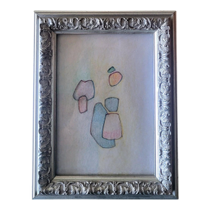 "Tiny Minimalist Colored Pencil Drawing" by New York City Artist Lynn Christian. (Pebble Like Shapes)