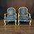 19th Century French Louis XV King and Queen Armchairs or Fauteuils -a Pair For Sale - Image 4 of 10