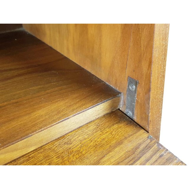 Mid-Century Modern Wooden Drop Off Wall Secretary attributed to Marcel Gascoin, 1950s For Sale - Image 14 of 18