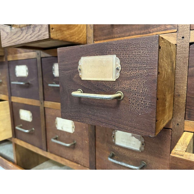 Large Seed Merchants Cabinet, 1950s For Sale - Image 18 of 18