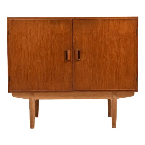 Teak & Oak Cabinet by Børge Mogensen for Søborg, 1950s For Sale