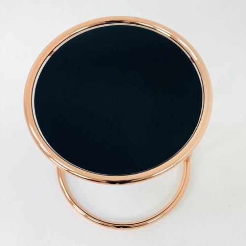 Bauhaus Round Chrome & Glass Side Table, 1980s For Sale - Image 4 of 10