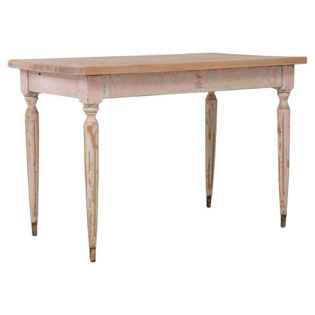 20th Century French Patinated Wooden Side Table For Sale - Image 15 of 18