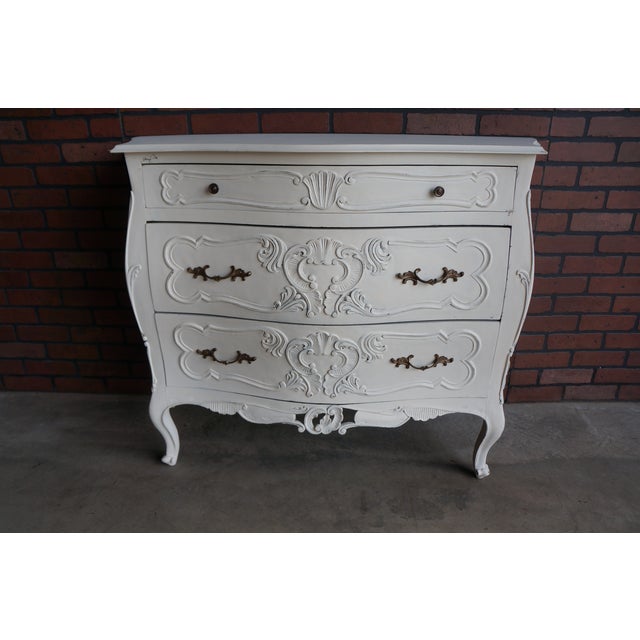 Capturing the unique charm of rural France this marvelous chest exemplifies French style. Painted in a soft gray with hand...