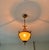 French 1960s French Brass & Etched Glass Bowl Pendant Light - Restored For Sale - Image 3 of 18
