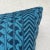 Contemporary Custom Blue Lisa Fine Luxor Reverse Stripe Hand Printed Linen Pillow Cover For Sale - Image 3 of 7