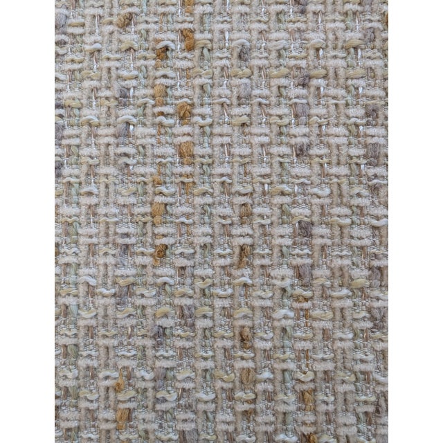 Textile Boucle Wingback Armchairs (Pair) For Sale - Image 7 of 11