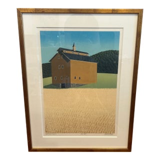 Late 20th Century Original Sabra Field Signed Limited Edition Artist’s Proof Lithograph “Monitor Barn” For Sale