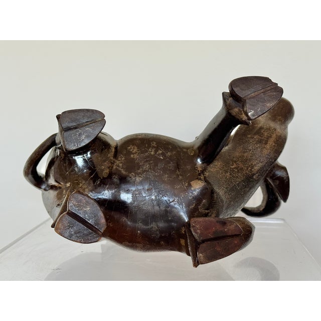 19th Century Chinese Hardwood Carving of Boy on Water Buffalo For Sale - Image 12 of 14