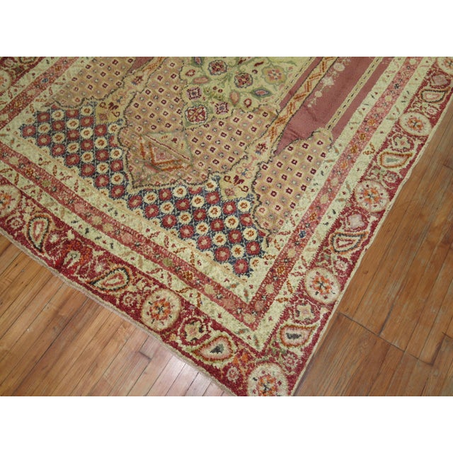 Antique Zabihi Collection Turkish Ghiordes Scroll Rug - 6'6" x 8'6" For Sale - Image 10 of 10