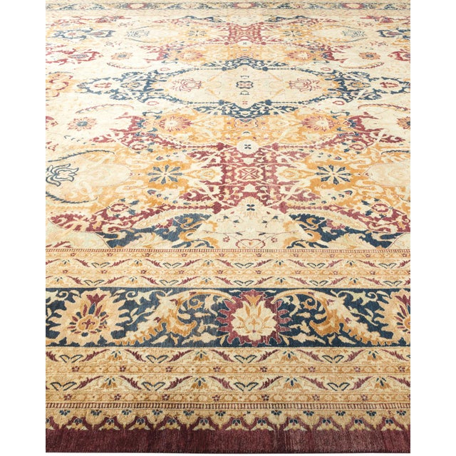 Mogul Collection Hand-Knotted Area Rug - Red 12' 1" x 18' 0" For Sale - Image 4 of 9