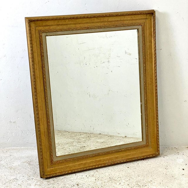 Louis XVI Mirror in Wood and Gilded Stucco For Sale - Image 11 of 11