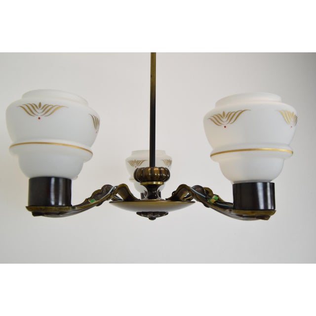 Art Deco Chandelier, Germany, 1930s For Sale - Image 4 of 16