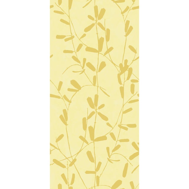 Contemporary Sample - Liripoe Wallpaper by Susan Hable in Goldenrod For Sale - Image 3 of 3