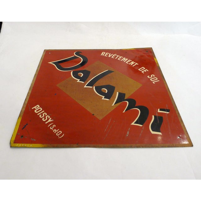 Mid-Century Dalami Advertising Sign in Sheet Metal, France, 1950s For Sale - Image 6 of 13