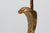 1970s Hollywood Regency Brass Cobra Table Lamp with Brown Shade, France, 1970s For Sale - Image 5 of 14