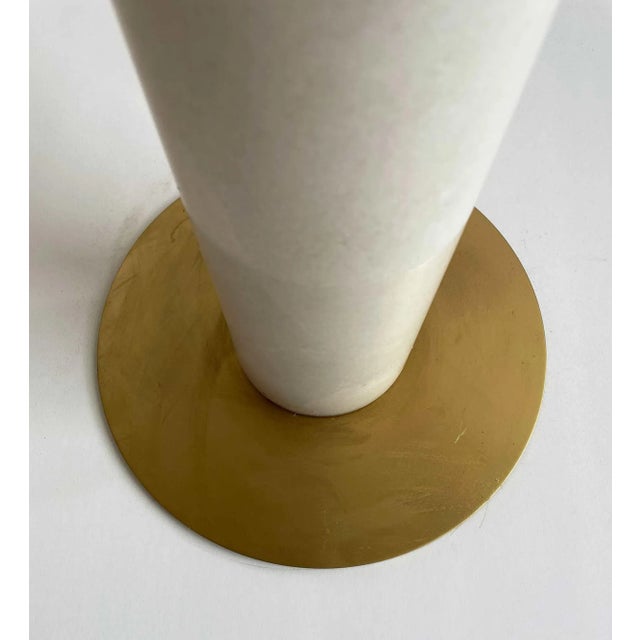 Side Table Marble and Brass Plate For Sale - Image 4 of 5