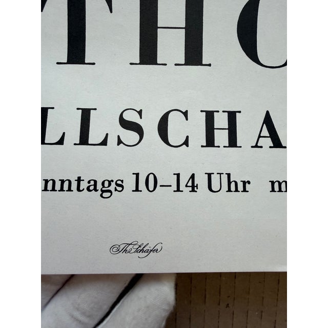 Vintage Kestner-Gesellschaft Hannover Exhibition Poster from André Thomkins, Germany, 1970s, in Good conditions. Designed...
