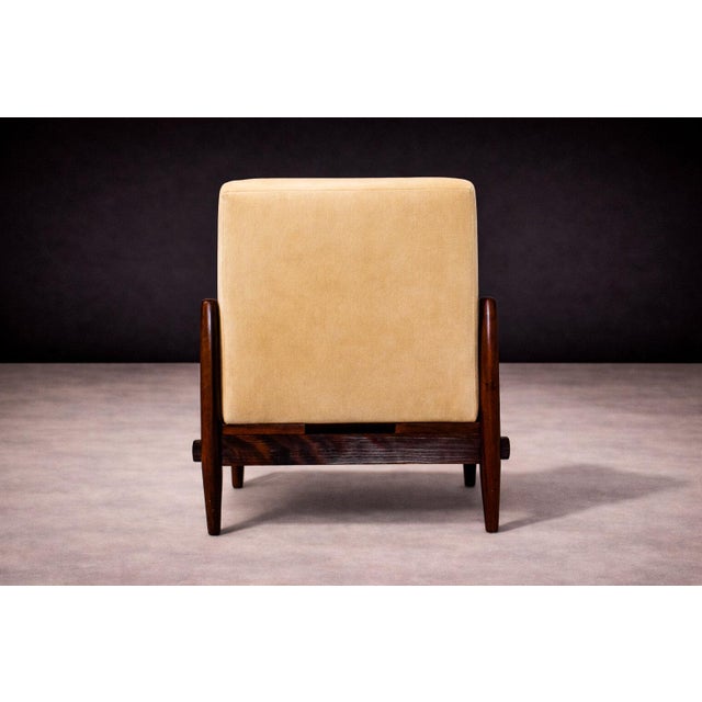Armchair in Imbuia Wood & Mohair, Michel Arnoult, 1960s For Sale In New York - Image 6 of 10