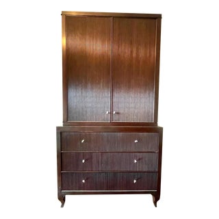 Barbara Barry Collection for Baker Furniture Mahogany Reeded Armoire For Sale