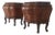 Vintage Italian Burl Wood Night Stands, A Pair For Sale