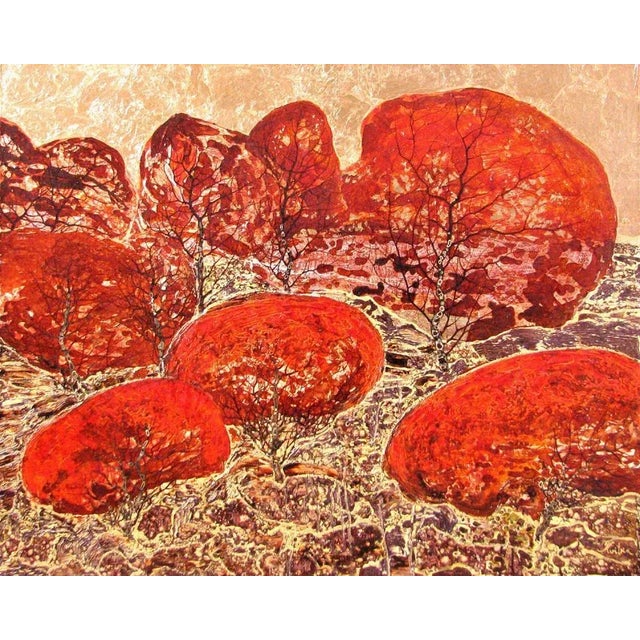 Red Kristine Kvitka, Evening Is Coming, 2011, Oil on Canvas For Sale - Image 8 of 8