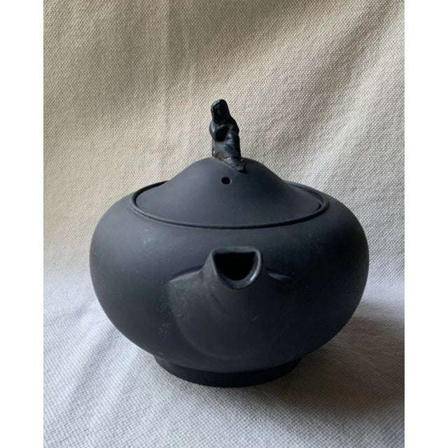 English Antique Wedgwood Black Basalt Sybil Teapot,19th C. For Sale - Image 3 of 18