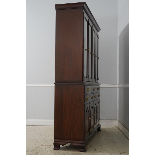 Age: c1988 Details: #29 Finish Model 2360 Beveled Glass Doors Bracket Feet Dovetailed Drawer Construction High Quality...