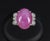 Late 20th Century Rare 21.42ct Natural Pink Star Sapphire & 0.32ct Diamond Platinum Ring, Size 8.5 For Sale In New York - Image 6 of 18