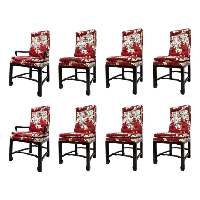 Set of 8 1970s Mario Buatta for Widdicomb Dining Chairs For Sale