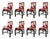 Set of 8 1970s Mario Buatta for Widdicomb Dining Chairs For Sale