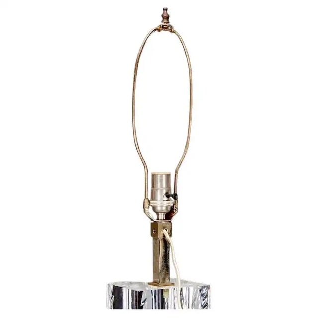 Mid Century Modern Italian Lucite Ice Table Lamp For Sale In Philadelphia - Image 6 of 7