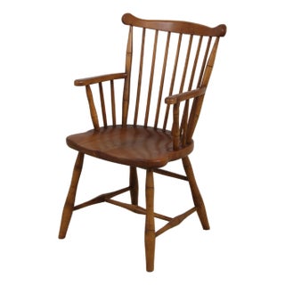 Stickley Cherry Windsor Style Spindle Back Armchair For Sale