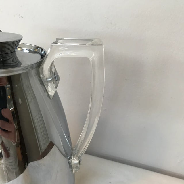 Mid-Century Modern Chrome & Lucite Coffee Thermos For Sale - Image 4 of 6