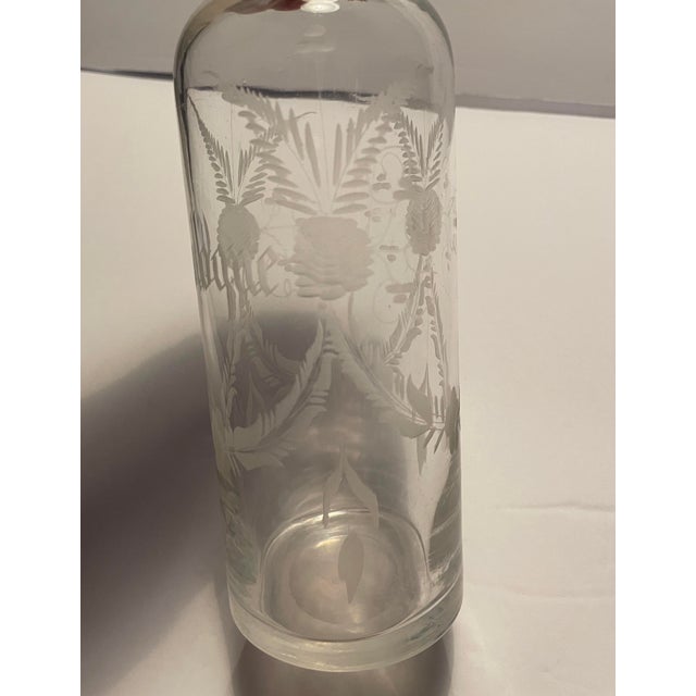 Traditional Antique Engraved Cologne Scent Bottle For Sale - Image 3 of 8