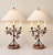 Frederick Cooper Frederick Cooper Chicago Tole Apple and Iron Candelabra Table Lamps Set of 2, 1950s Folk Art Toleware For Sale - Image 4 of 11