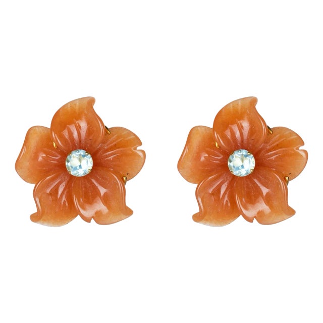 Aspen Studs, Orange (Clip On) For Sale