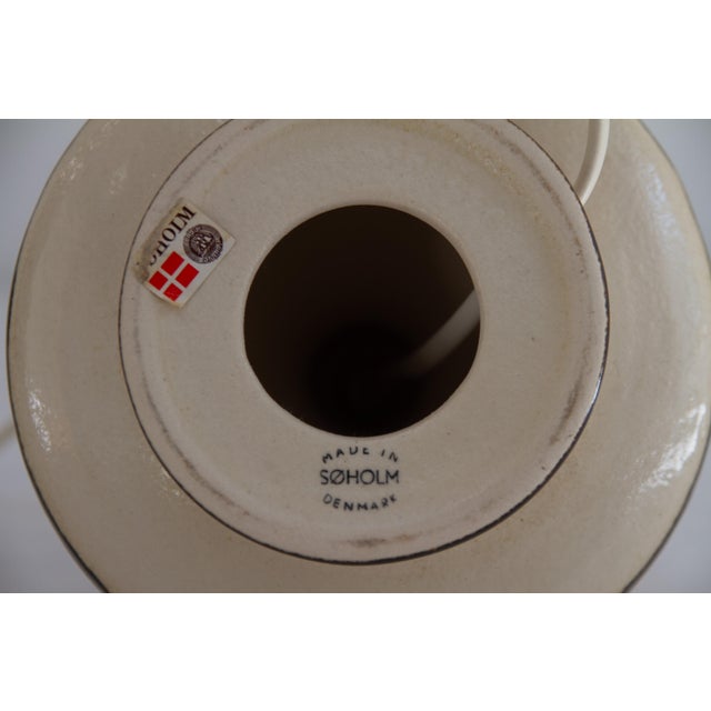 Danish Modern Brown Ceramic Table Lamp by Søholm, 1960s. For Sale - Image 11 of 13