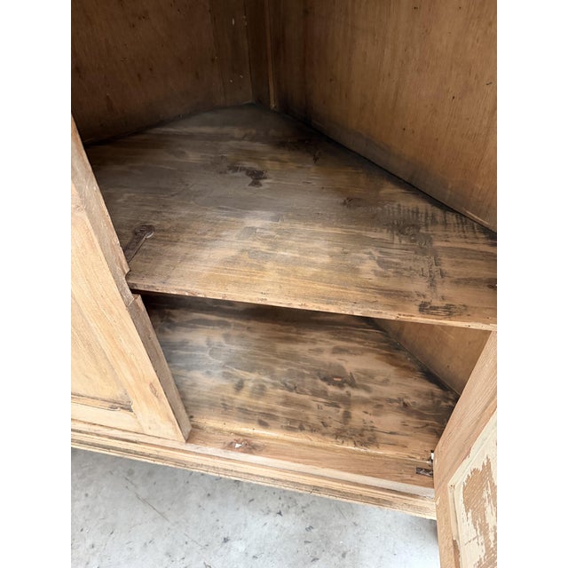 20th Century Elm Corner Cabinet, 1950s For Sale - Image 9 of 14