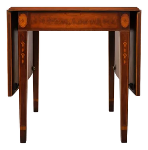 American Federal Mahogany Inlaid Hepplewhite Drop Leaf Dining Table 1820s