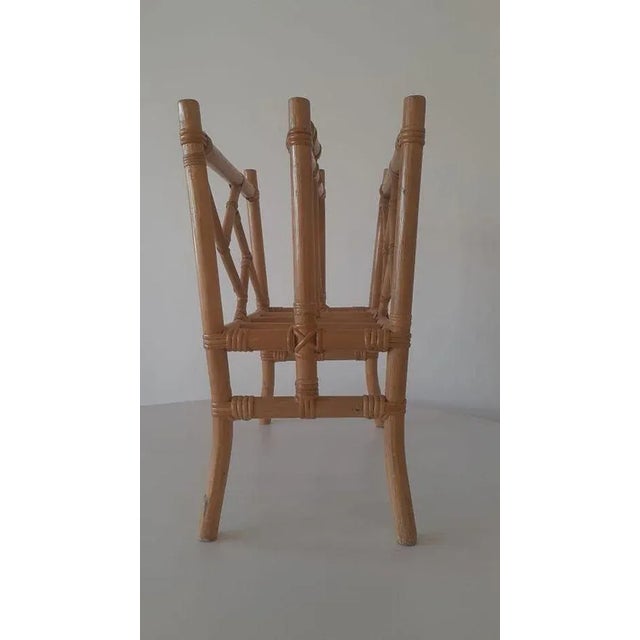 1950s Chippendale Bamboo Magazine Rack For Sale - Image 4 of 7