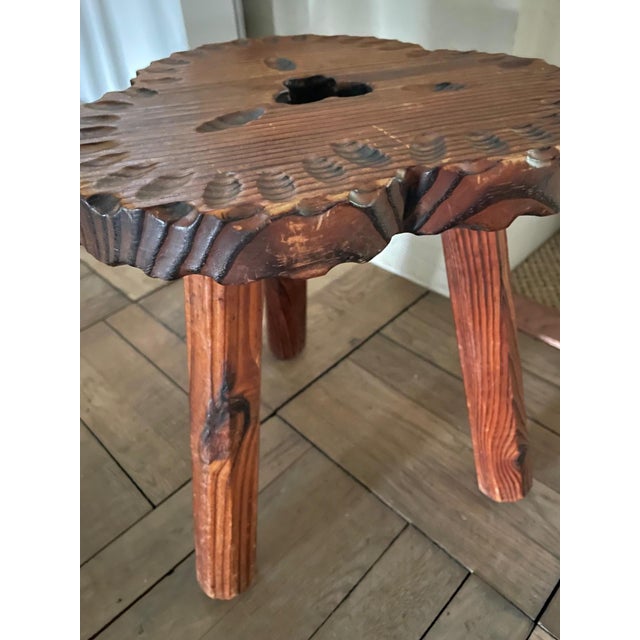 Brutalist Brutalist Tripod Stool, 1960s For Sale - Image 3 of 5